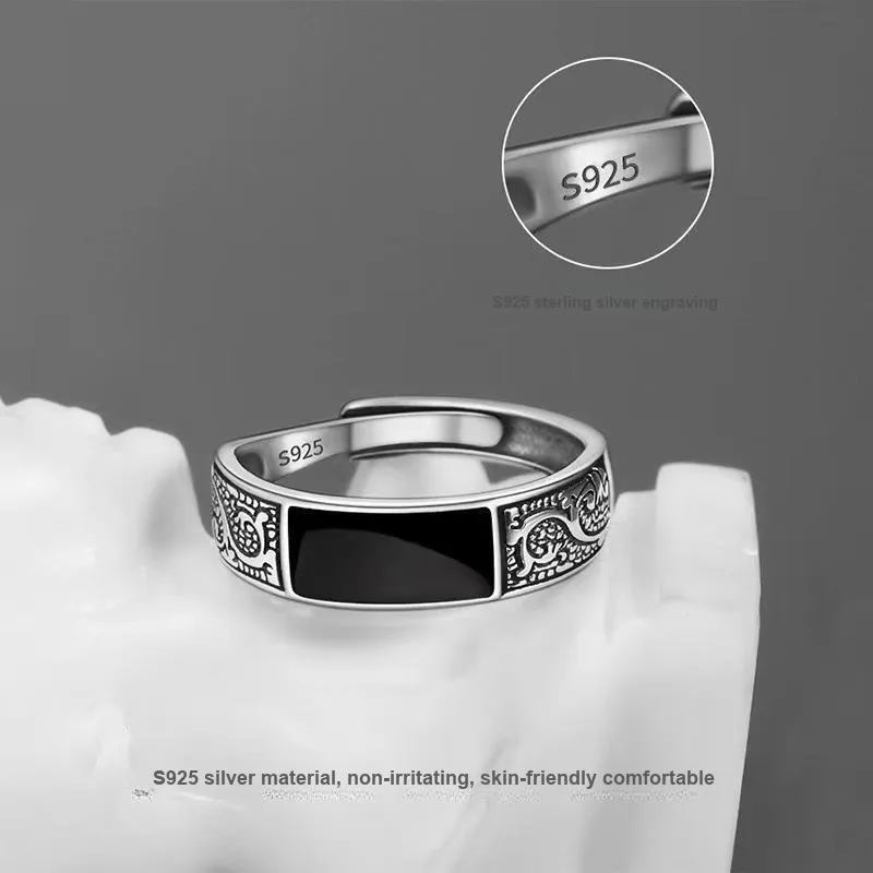 JESCAKOO S925 Sterling Silver Rings Men's-2