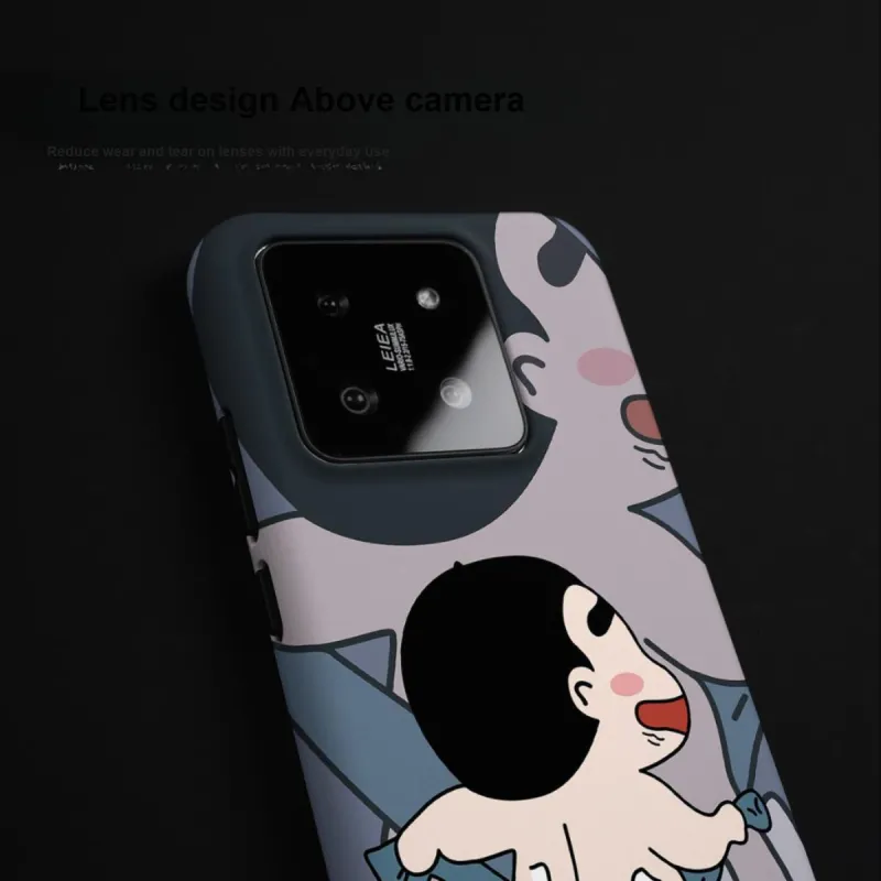 Keshami PC Material Fully Enclosed Impact Resistant Matte Scrubber Aixin Phone Cases Suitable For Xiaomi 14/14pro-5
