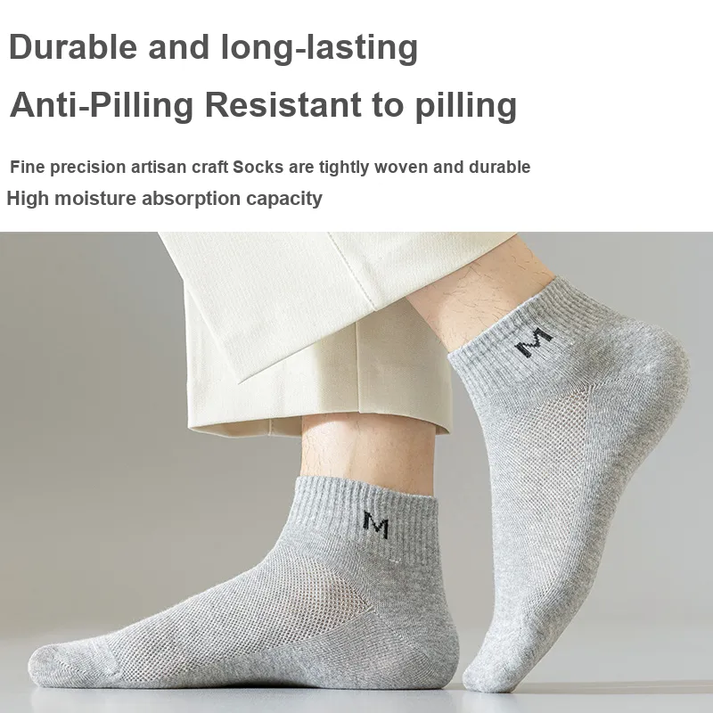 Cotton Gene Ankle Socks Men's 5 Pack-5