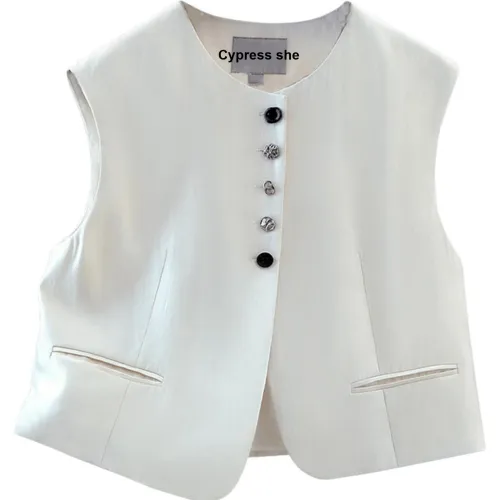 SIBAISHE Pearl White Женские жилеты