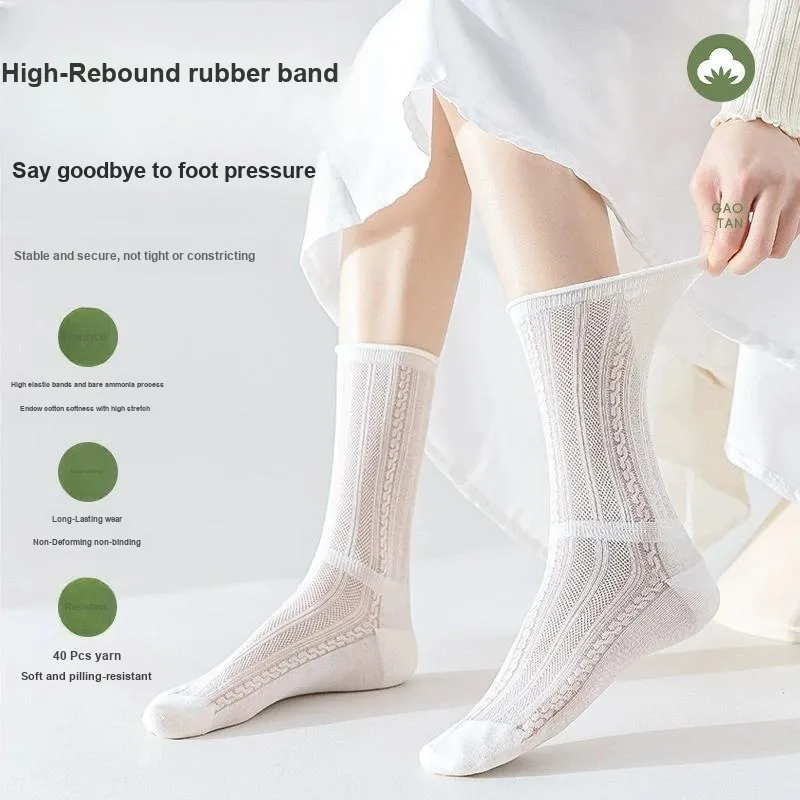 MIIOW Mid Calf Socks Women's 5 Pack-32