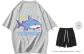 Heather Gray T-Shirt+Free Black Shorts