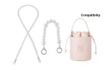 1.2cm Width Pearl Silver Plate Buckle 90cm+Handheld Pearl Infinity Clasp Silver 32cm