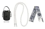 100cm Crossbody Pearl Chain+Crane Scarf