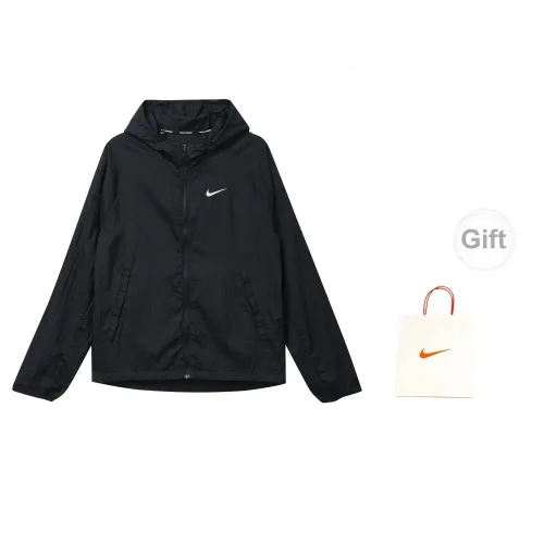 Nike Sportswear Essentials Series Jackets Men Black Gift Bag