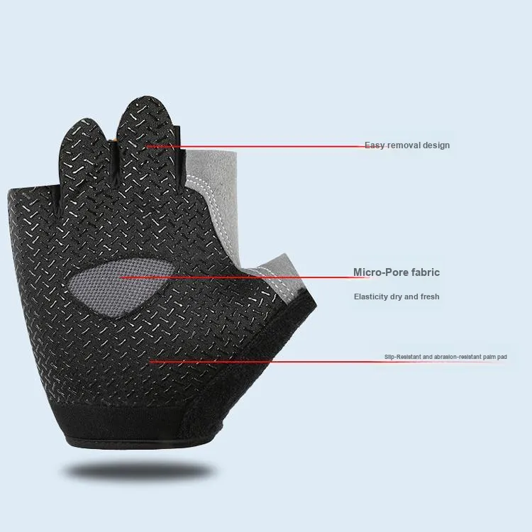 UMA Riding Equipment Cycling Glove Outdoor Fitness Unisex Polyester Gray Black-2