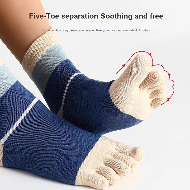 SEPTWOLVES Mid Calf Socks Men's 5 Pairs Gift Box Sets+Shopping Bag-8