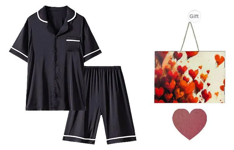 DAMOS·LOVE Pajama Set Men's Gift Box Set Black-3