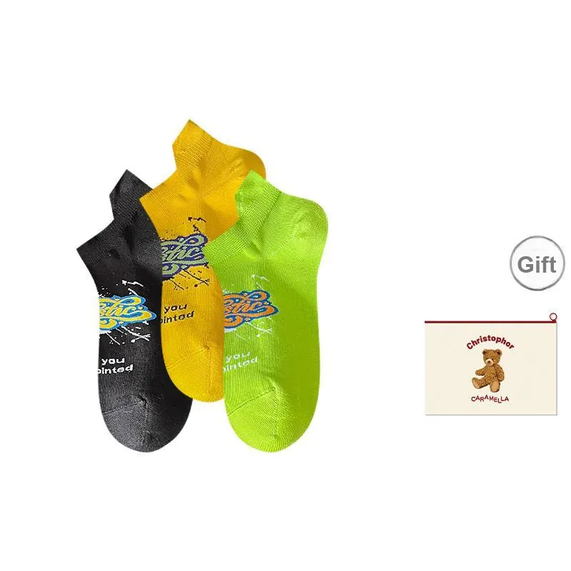 Caramella Ankle Socks Unisex Shopping Bag Combo Set-11
