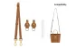 Brown[Crossbody Shoulder Strap 75-100cm+1 Pair Brown Abrasion-Resistant Buckle+1 Pair Metal Protective Loop]