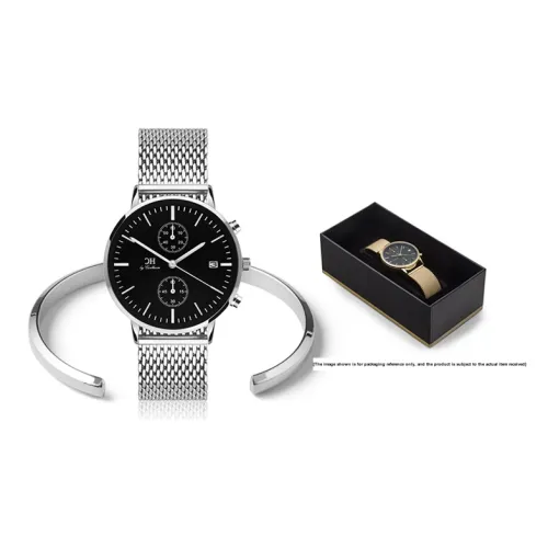 CARLHEIM Tilfredshed Collection Мужские часы Кварцевый механизм Ремешок из нержавеющей стали 40 мм Черный циферблат Часы DMSB023