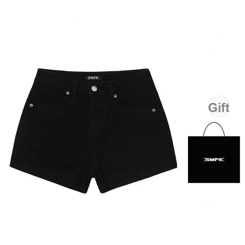 SMFK SS25 Denim Shorts Women's Wilderness Black