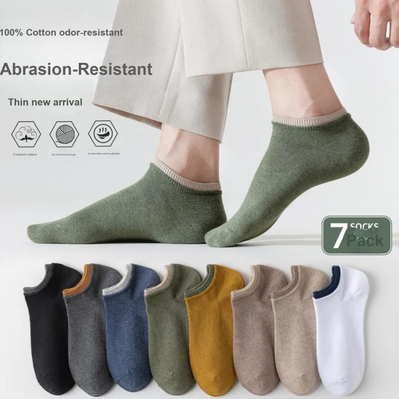 XXLLG Spring And Fall No Show Socks Men's 5 Pack-1