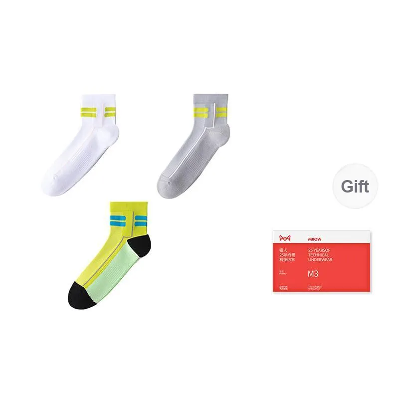 MIIOW Trend Party Series Mid Calf Socks Unisex Gift Box Combination-6