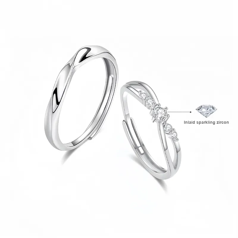 SECU Sterling Silver Rings Unisex-7