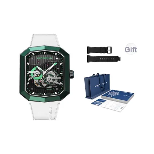 CERIEPON Автоматический Механический Механизм Мужские Часы 41мм*47,5мм*12,4мм Черный