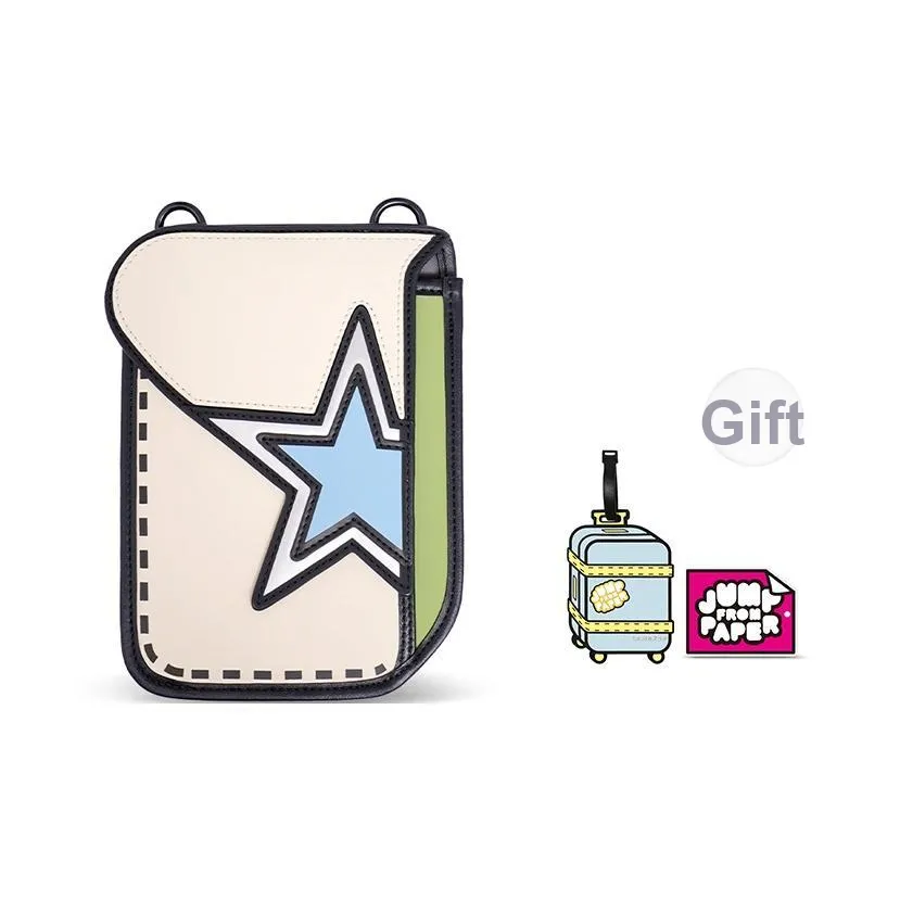 JumpFromPaper Сумка через плечо из синтетической кожи и нейлона женская лимон ледяной синий