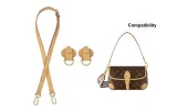 ( Beeswax ) 1.8cm Width Adjustable Shoulder Strap 90-120cm+Oval Abrasion-Resistant Buckle