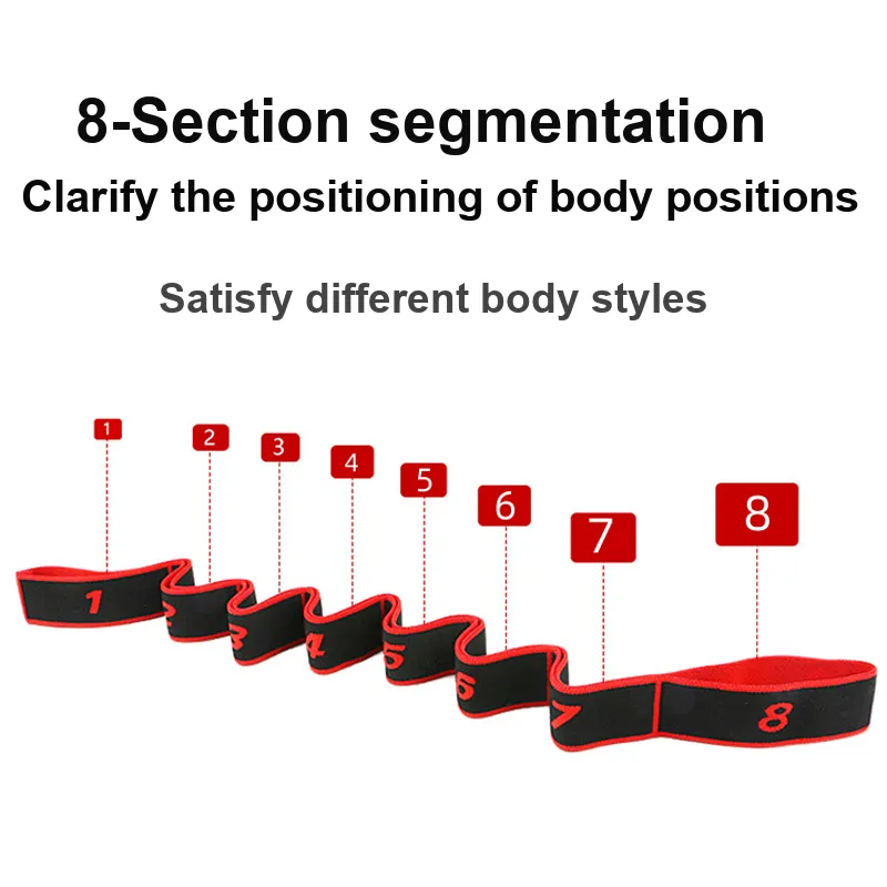 Ledomoda Resistance Band Exercise Band Knitted Polyester Cotton Blend Latex Thread Unisex-18