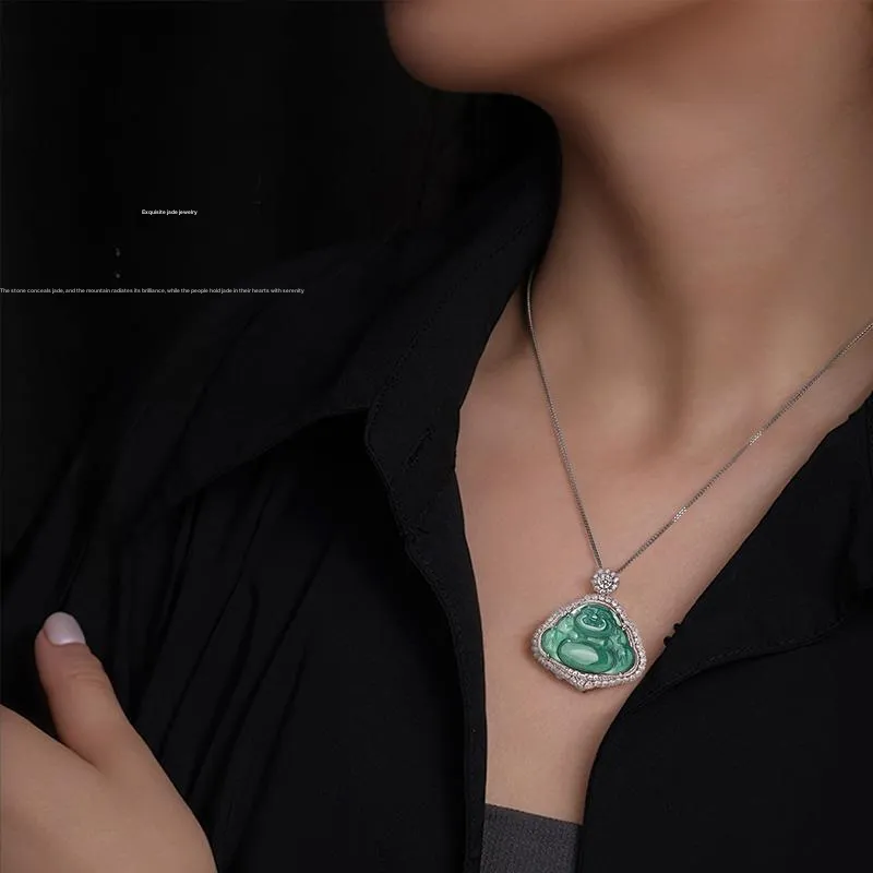 Encounter Gift High Ice Jade Jadeite Necklaces Women's-2