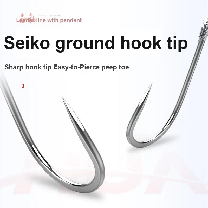 HUA Fishing Channel High Carbon Steel Black Pit Long Shank Hook-1