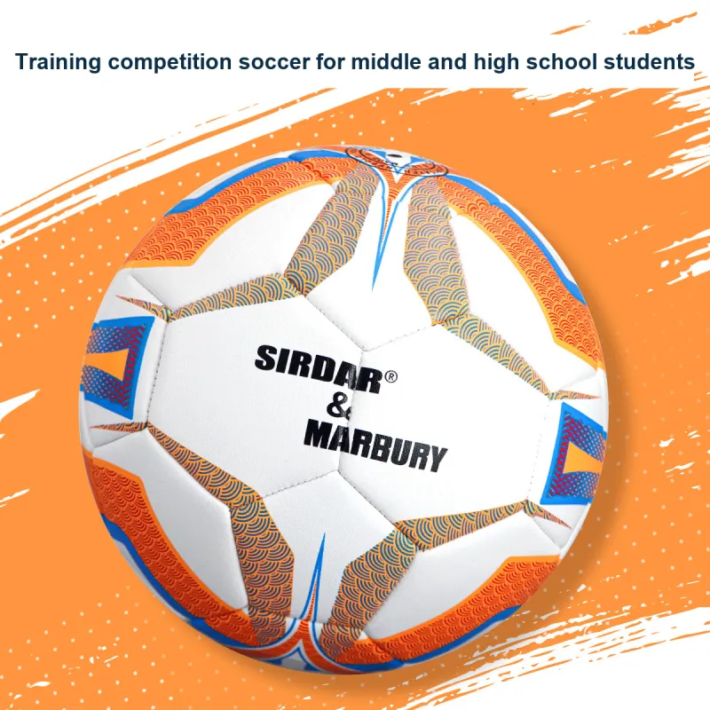 SIRDAR Size 4 5 Size Soccer PU Machine Stitched Soccer Ball Unisex Orange-4