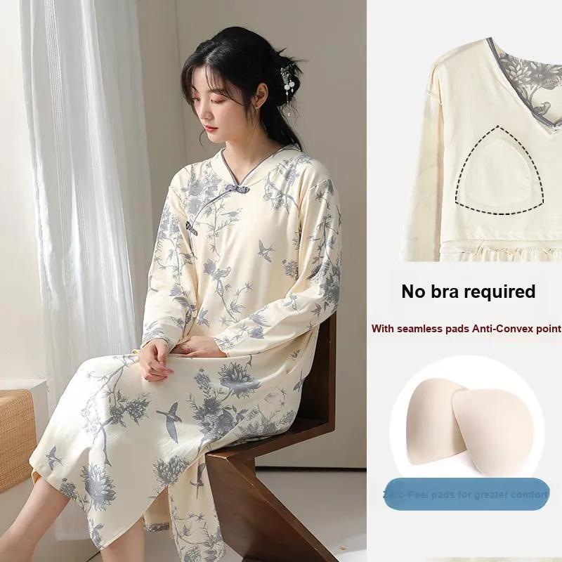 Lan Miao Long Sleeved Dress Women's Light Gray-4
