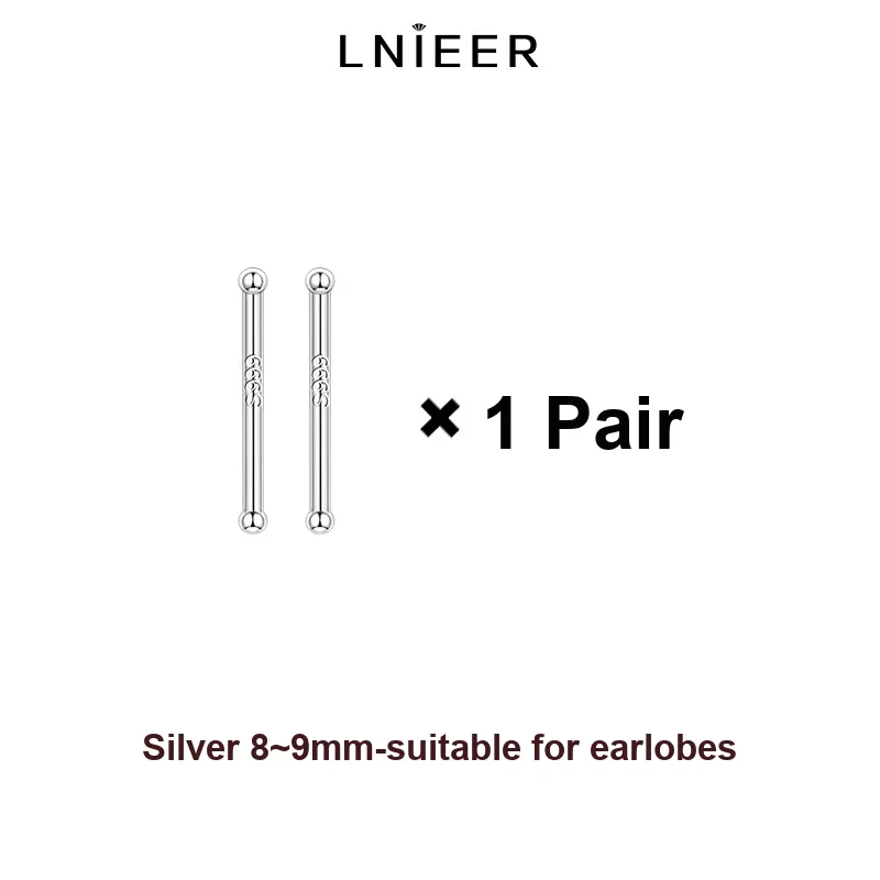 LNIEER 999 Fine Silver Stud Earrings Women's-7