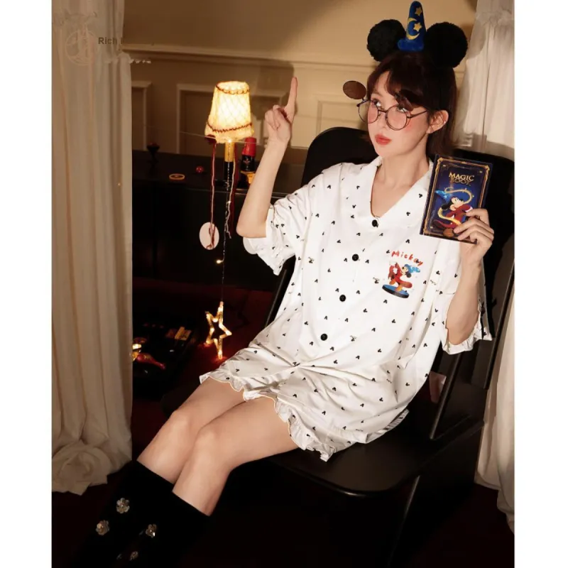 Gongdie x Disney Pajama Set Women's Gift Box Set White-5