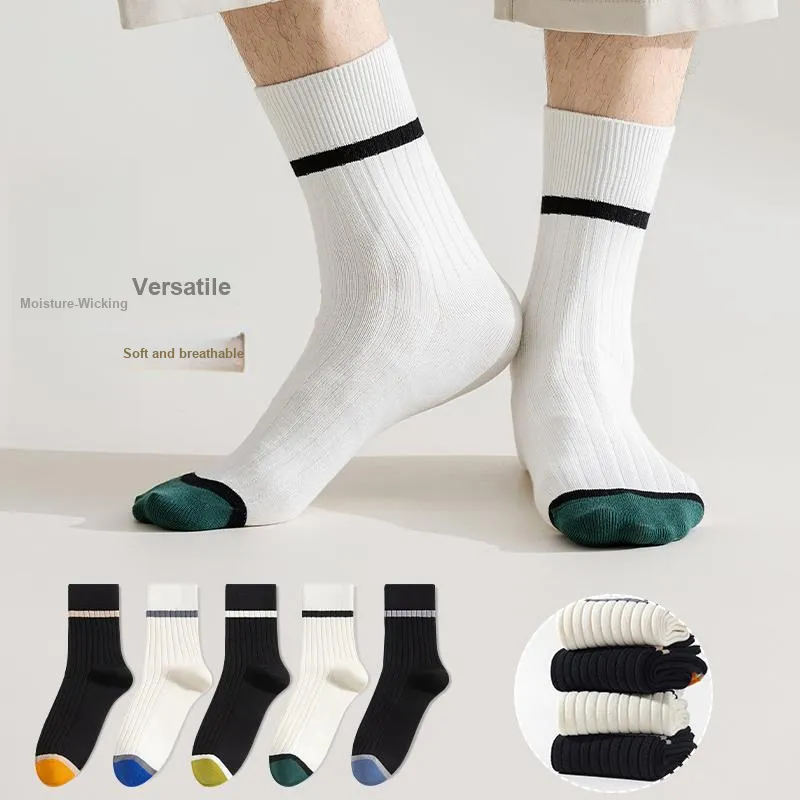 Lan Miao Mid Calf Socks Men's 5 Pack-8