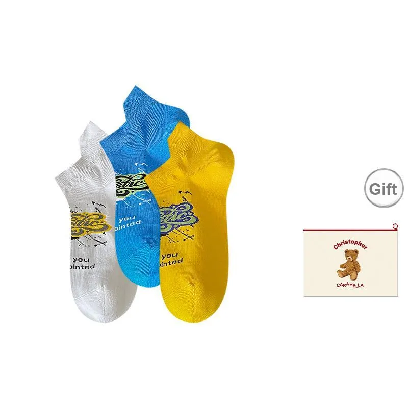 Caramella Ankle Socks Unisex Shopping Bag Combo Set-9