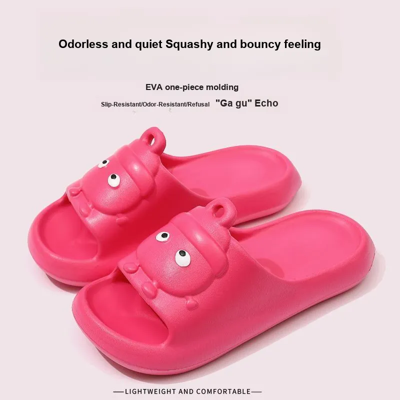 Foot Recreation Cartoon Summer Platform Home Comfortable Soft Sole 'Step in' Bathing Slippers-7