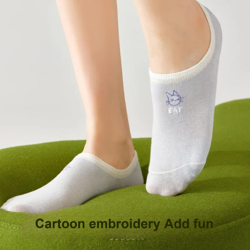 Temooues No Show Socks Women's Combo Set-1