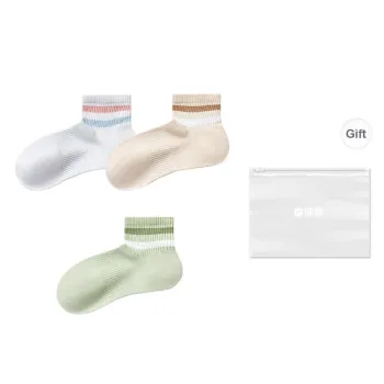 Temooues Ankle Socks Women's Shopping Bag Combo Set
