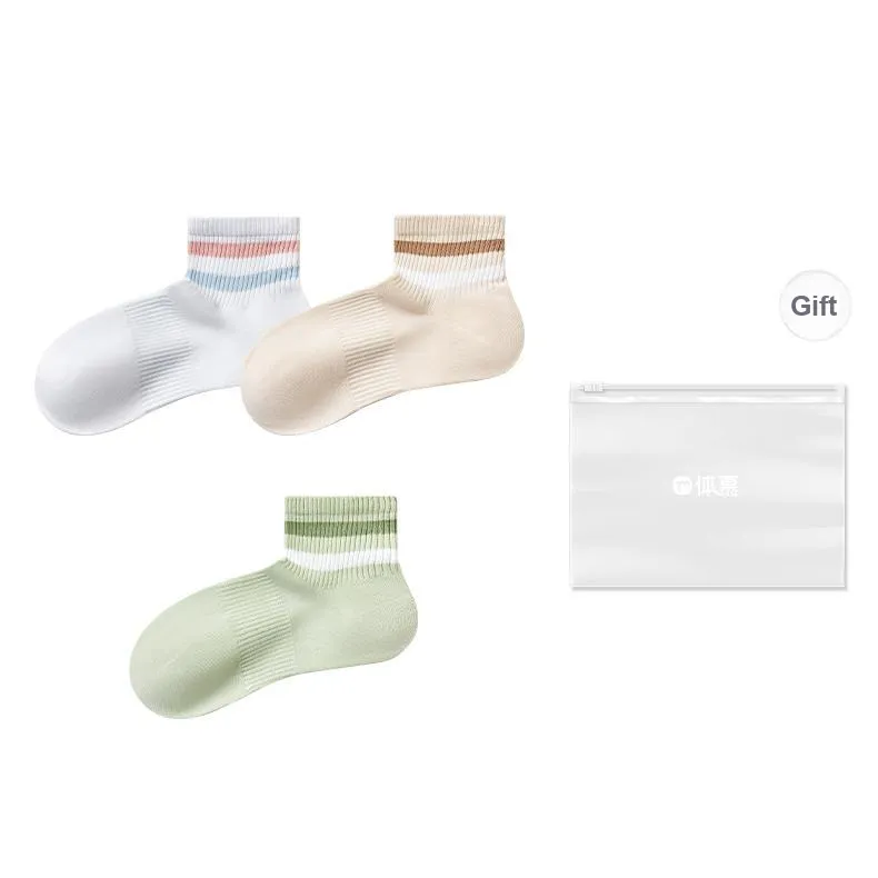 Temooues Ankle Socks Women's Shopping Bag Combo Set-0
