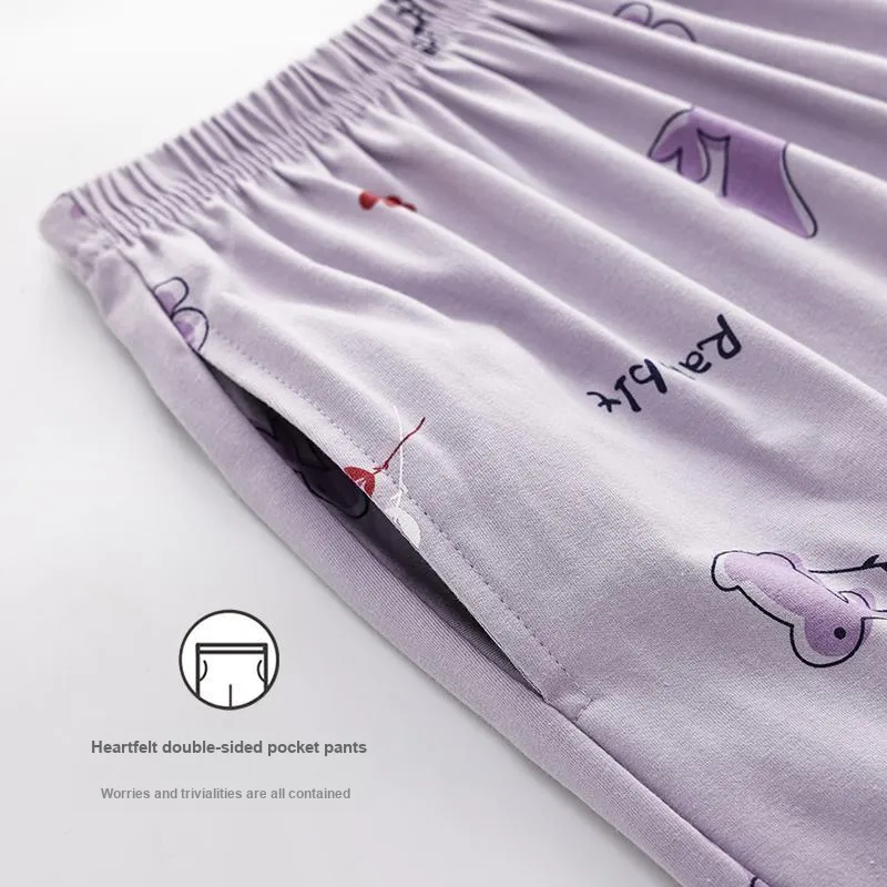 Ordifen Pajama Pants Women's Purple-2