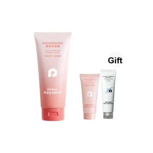 ROCKINGZOO 3 Дикий Клубничный Скраб Полностью Чистка Альфа-гидроксикислоты 2 в 1 Гель для душа Цветочный Аромат