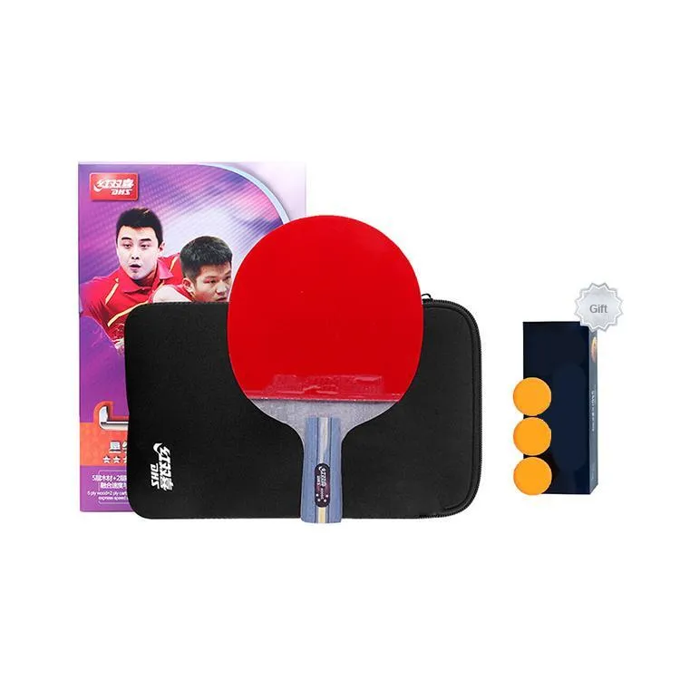 DHS Ping Pong Paddles Unisex All Wood With Carbon Fiber-1