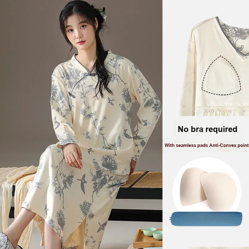 Lan Miao Long Sleeved Dress Women's Light Gray-6