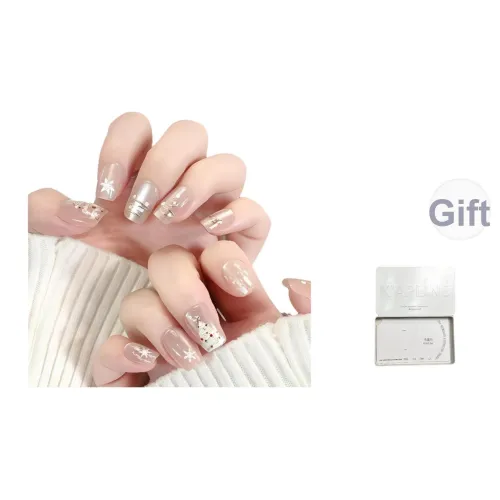 K'APEINE Рождество Ограниченный Handcrafted False Nail Короткий Квадрат Кошачий глаз Градиентный Мультяшный