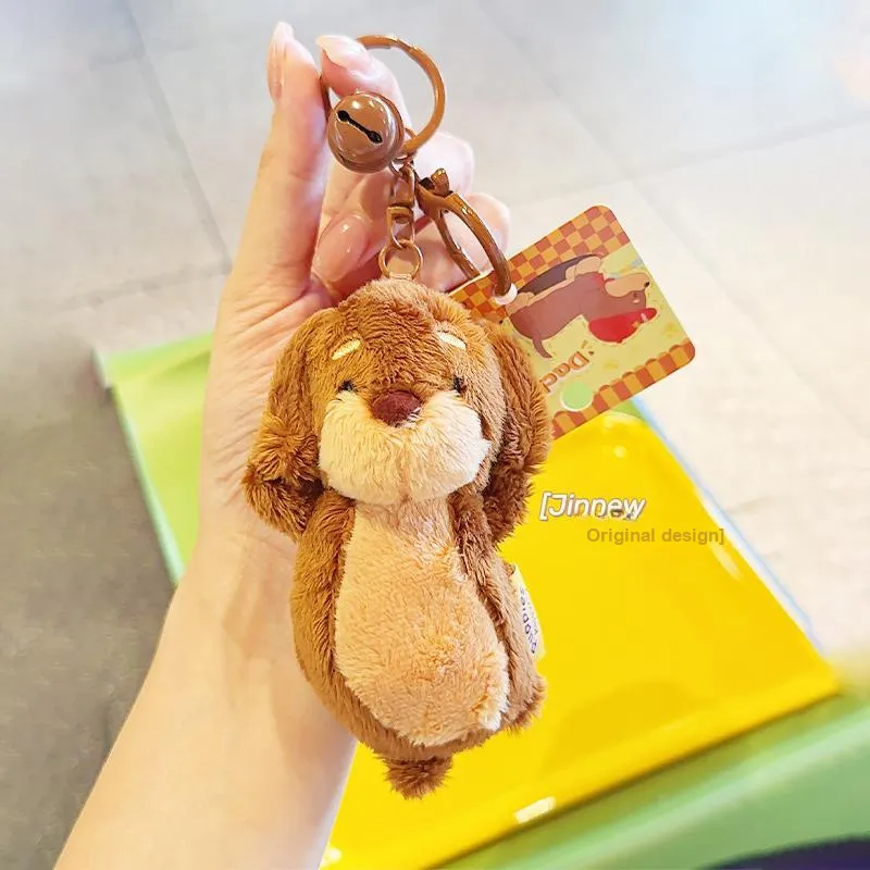 Jinnew Plush Keychains Unisex Black-6