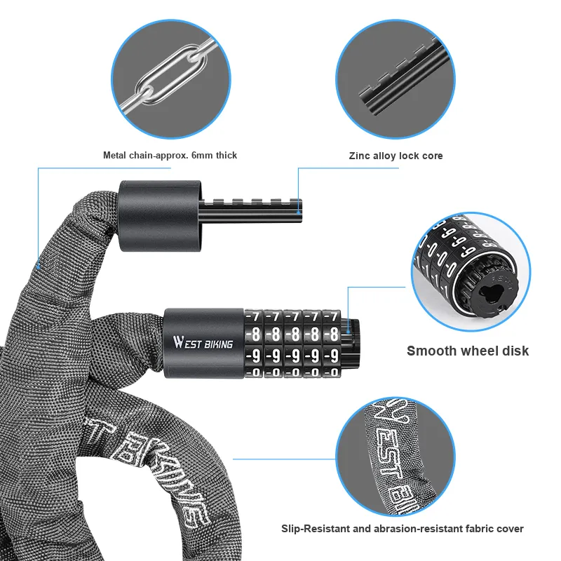 WEST BIKING Bicycle Locks-60