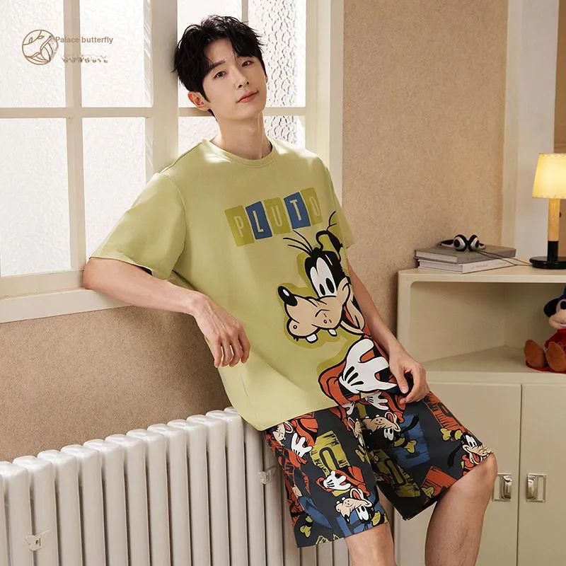 Gongdie x Disney Pajama Set Men's Yellow Green-1