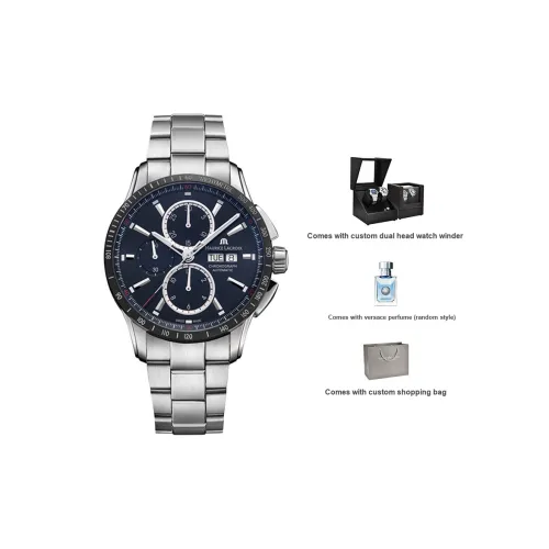 MAURICE LACROIX Автоматический Механический Часы Мужские 43 мм Синий Циферблат Корпус из Нержавеющей Стали Стальной Ремешок