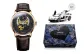 Rose Case Black Dial Brown Leather Strap