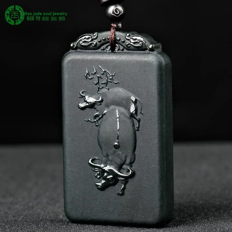 WANYUHUN Hetian Jade Pendants Green Jade Unisex-8