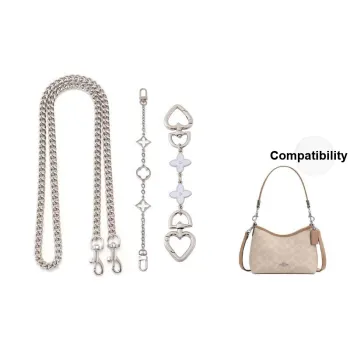 Gloya Metal Bag Strap Women's Silver