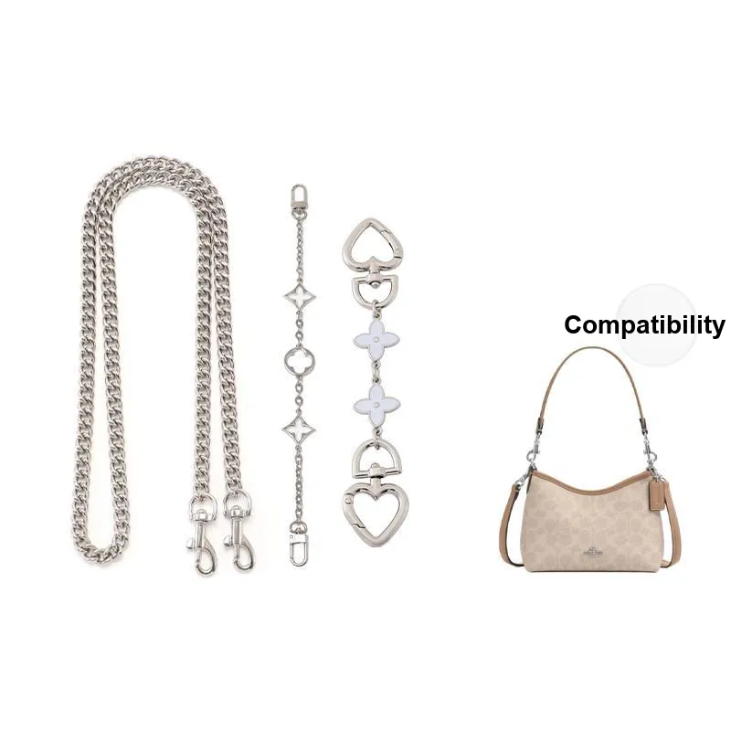 Gloya Metal Bag Strap Women's Silver-0