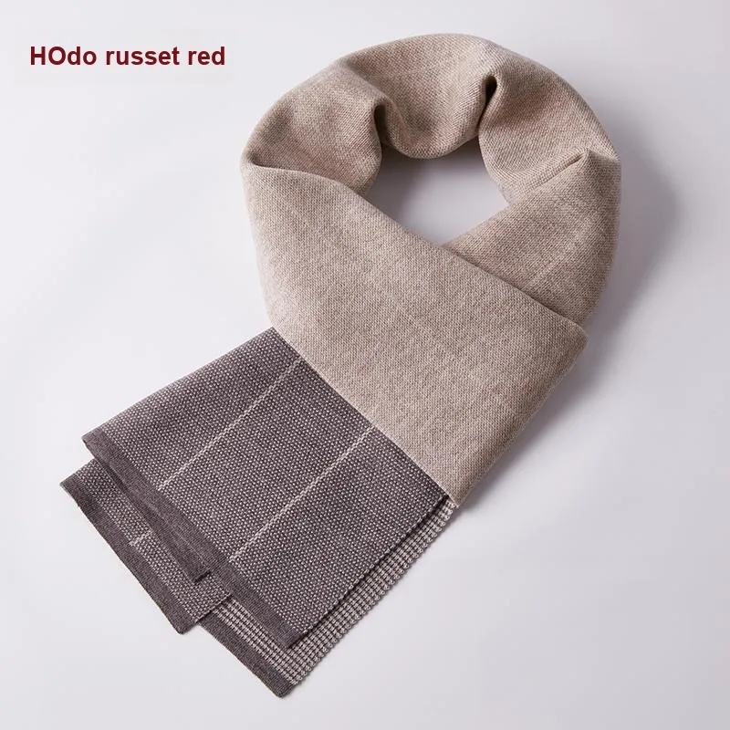 Red bean Knit Scarves Men-14