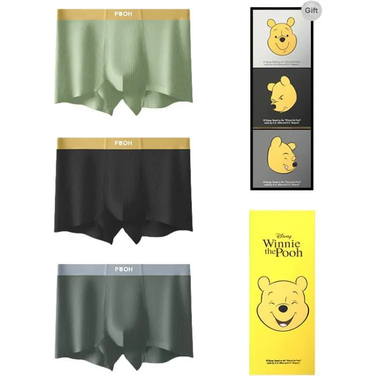 Disney Winnie The Pooh Series Underwear Gift Boxes Men's 3 Pack-3
